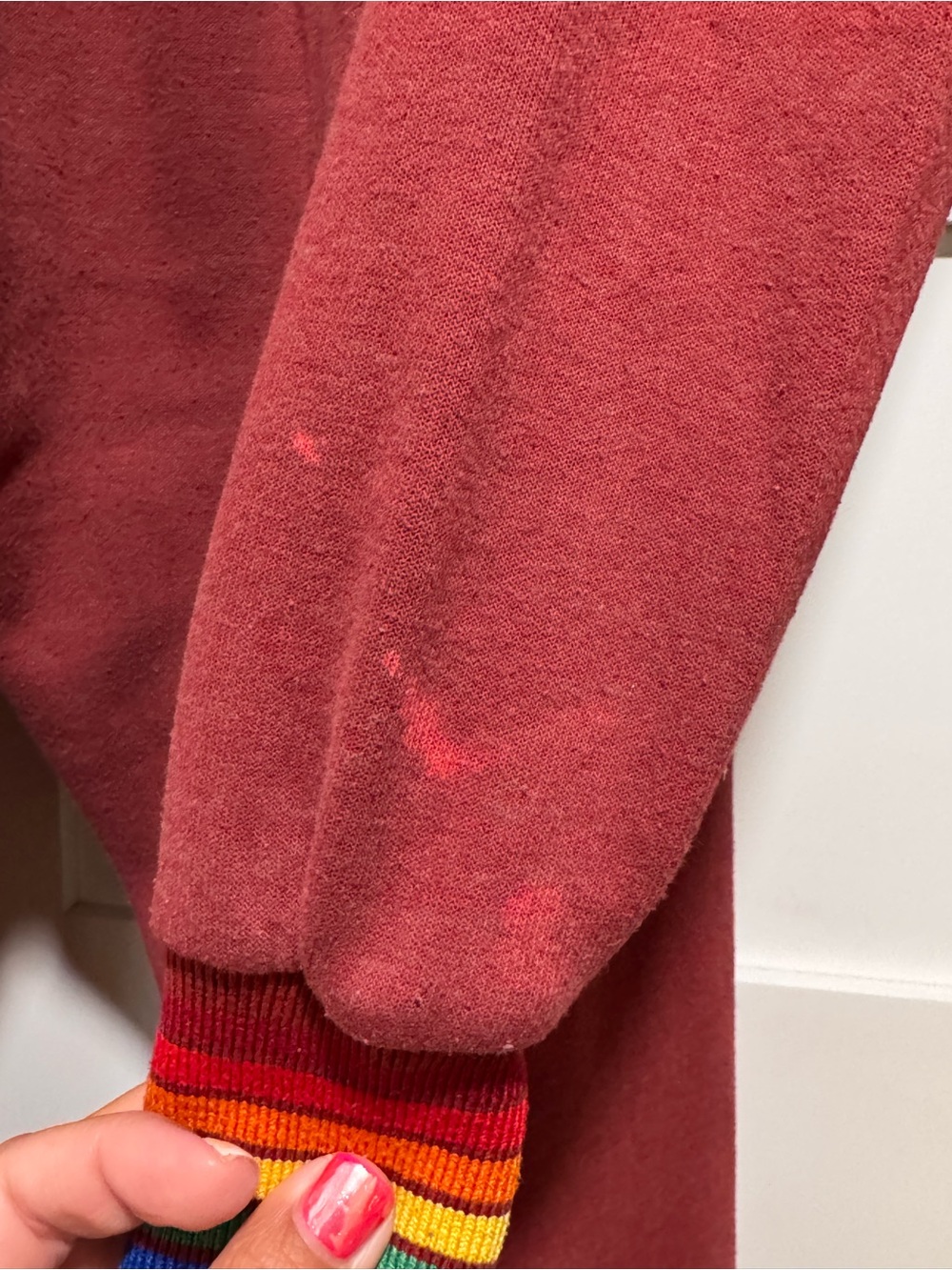 Aviator Nation Maroon Rainbow-Trim Pullover & Joggers Set - Picture 3 of 3